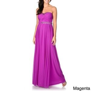 DECODE 1.8 ~ Turquoise Mesh Sequins Sweetheart Strapless Formal Gown 0 NEW $209